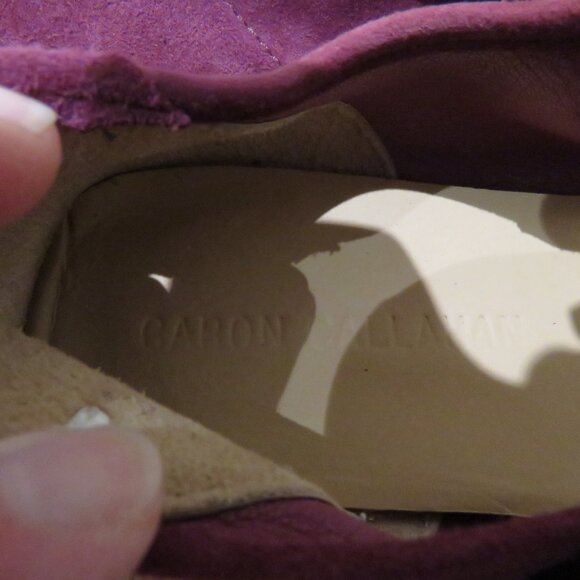 CARON CALLAHAN Ellie Mary Jane Flat Shoes Mulberry Suede Quiet Luxury Academia - Picture 14 of 14